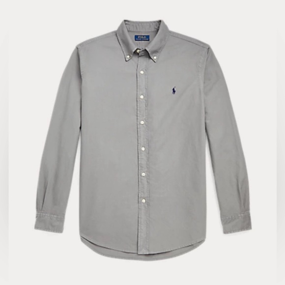 🆕 Polo Ralph Lauren Classic Fit Garment-Dyed Oxford Shirt. “Perfect Grey”, 2XL - Picture 1 of 16